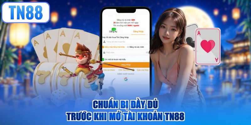 Chuẩn bị đầy đủ trước khi mở tài khoản TN88