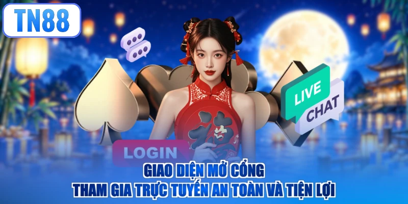 Giao diện mở cổng tham gia trực tuyến an toàn và tiện lợi