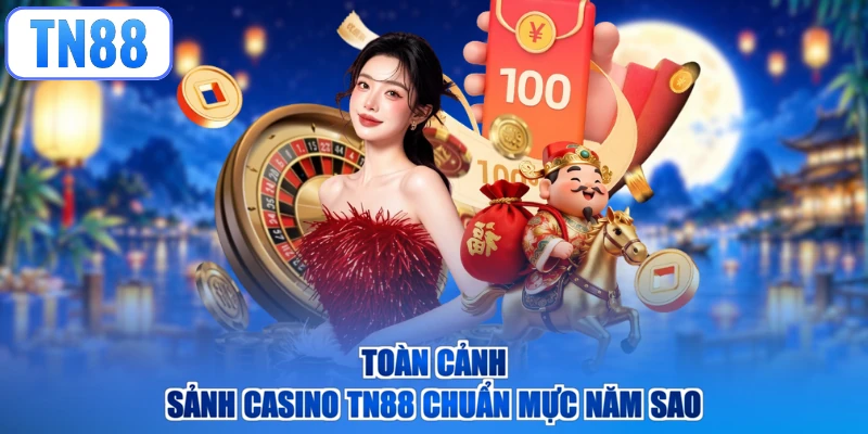 Toàn cảnh sảnh casino TN88 chuẩn mực năm sao